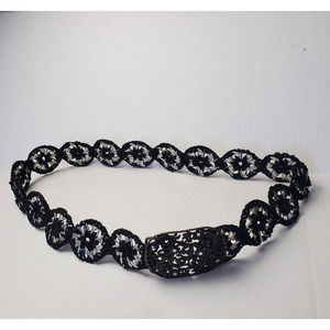 Women Recycled Soda Tops Belt Size M/ L Color Black